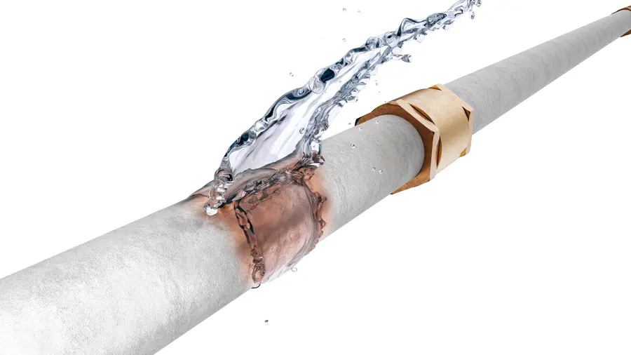 Frozen pipe burst dried across two rooms in a Des Plaines, IL home