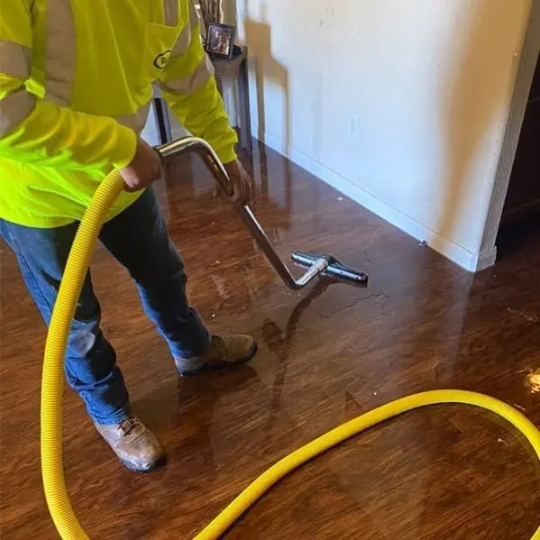 Restoration crew extracting water from a Des Plaines basement