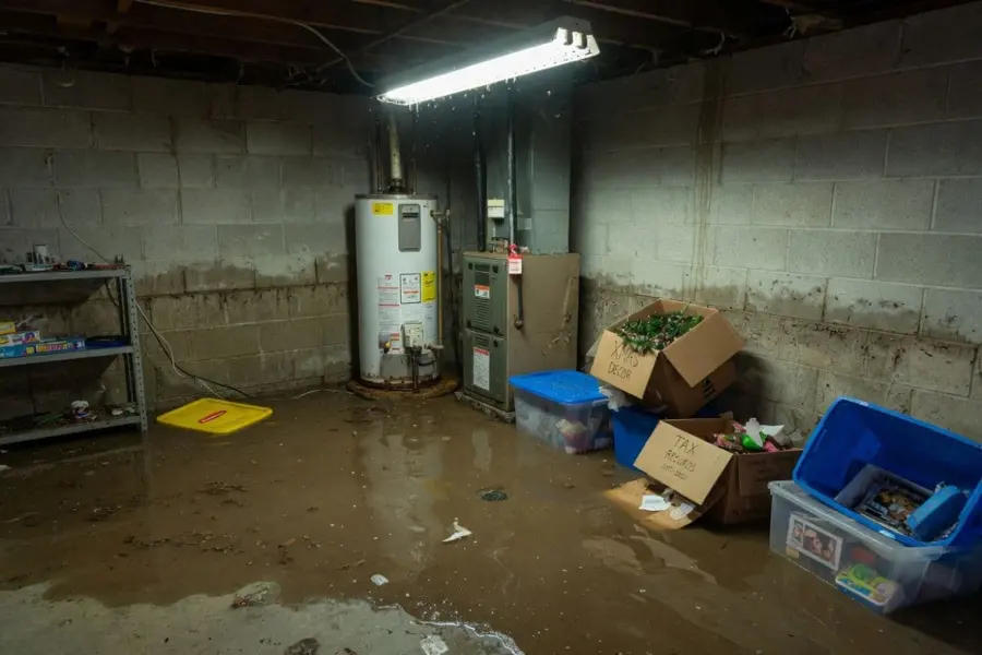 Failed water heater flooding a Des Plaines, IL basement